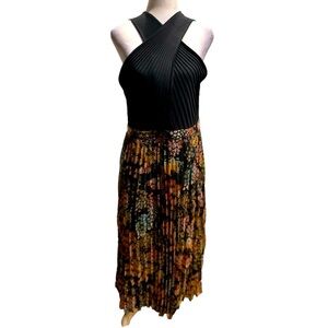 Ted baker Crossover Bodice Midi Dress Women's Black Size 0